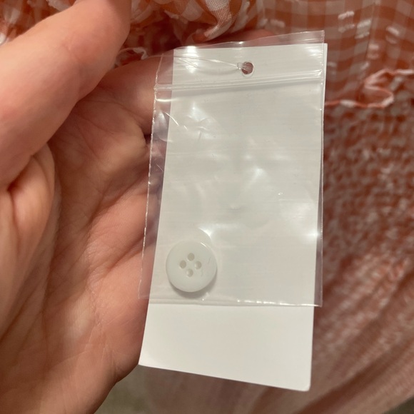 💫NWT🌟 En Saison gorgeous coral/white gingham midi dress women’s size large - Picture 5 of 7